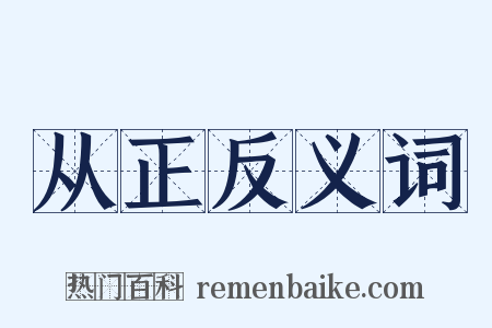 从正反义词是什么意思的图片